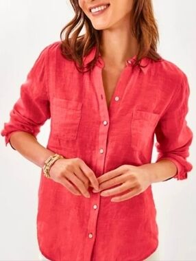 Tommy Bahama Paradise Breezer Linen Boyfriend Shirt